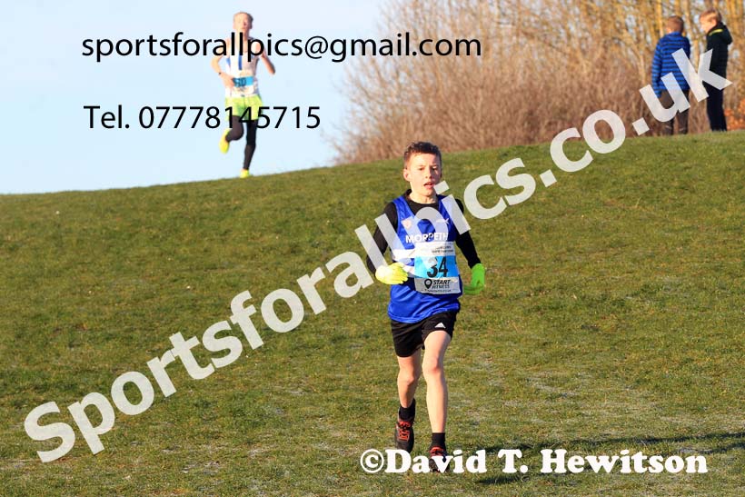 Boys under-13s, 2022 North Eastern Cross Country Champs., Temple Park, South Shields.  Photo: David T. Hewitson/Sports for All Pics